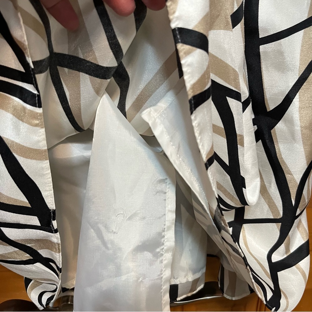 Jones New York Halter A-line Dress Size 8 Womans White/Black/Tan Sleeveless NWT - Picture 6 of 9